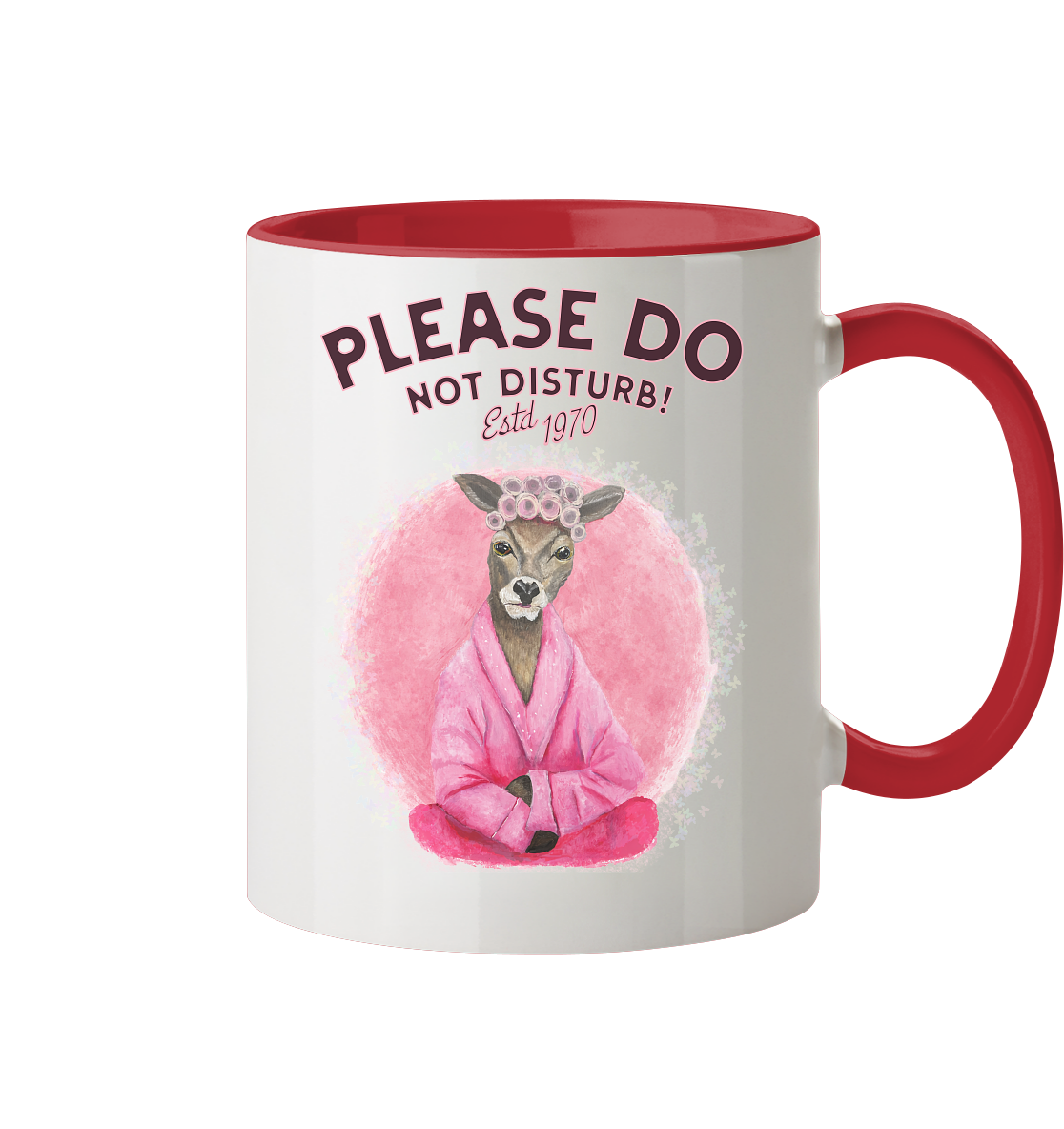 Keramikbecher Becher zweifarbig "Please Do Not Disturb"