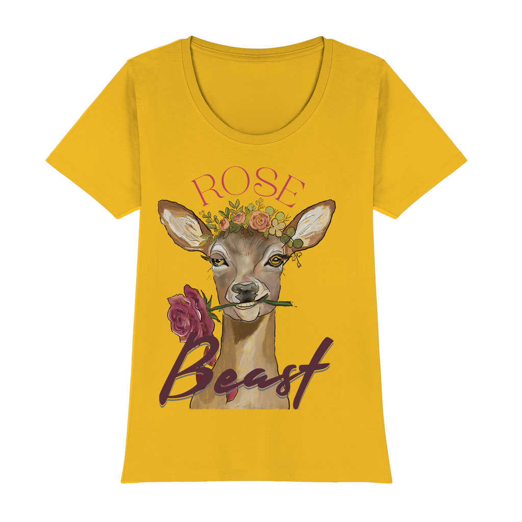Bio T-Shirt Kallis Rose Beast (Frontprint) - Womens Premium Classic T-Shirt