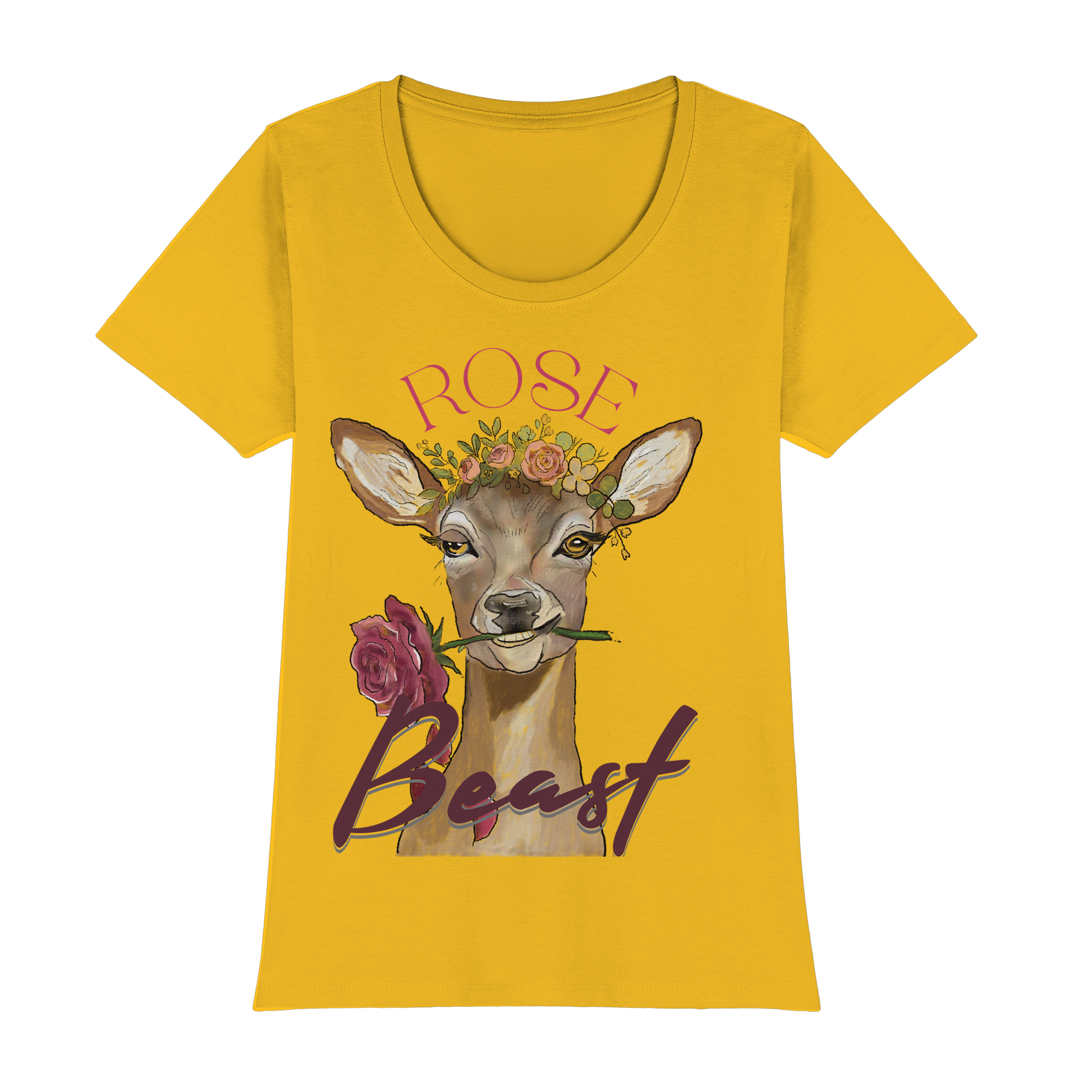 Bio T-Shirt Kallis Rose Beast (Frontprint) - Womens Premium Classic T-Shirt