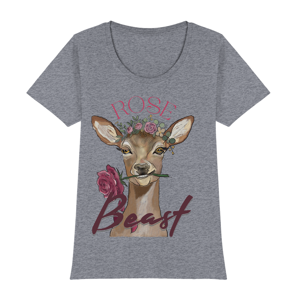 Bio T-Shirt Kallis Rose Beast (Frontprint) - Womens Premium Classic T-Shirt