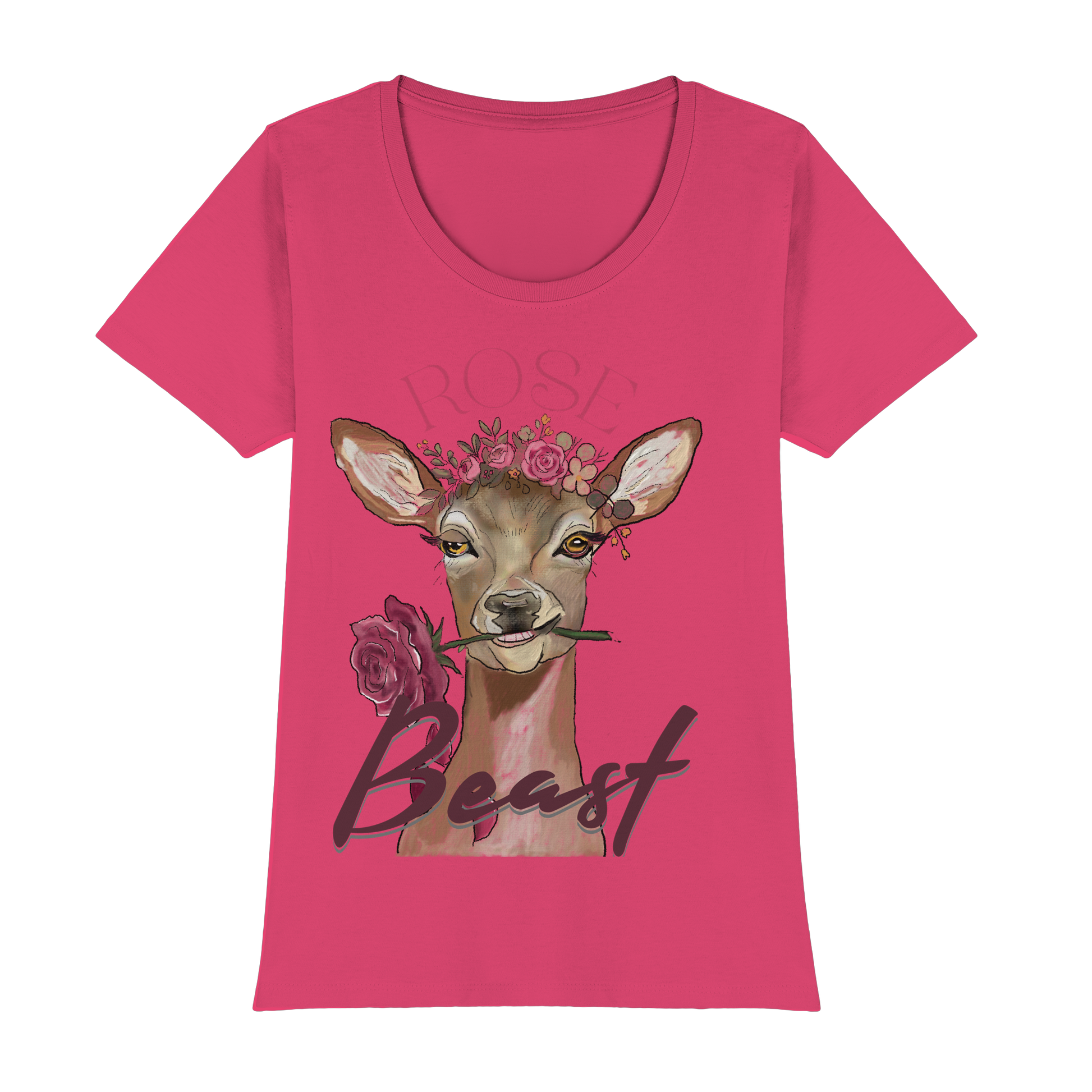 Bio T-Shirt Kallis Rose Beast (Frontprint) - Womens Premium Classic T-Shirt