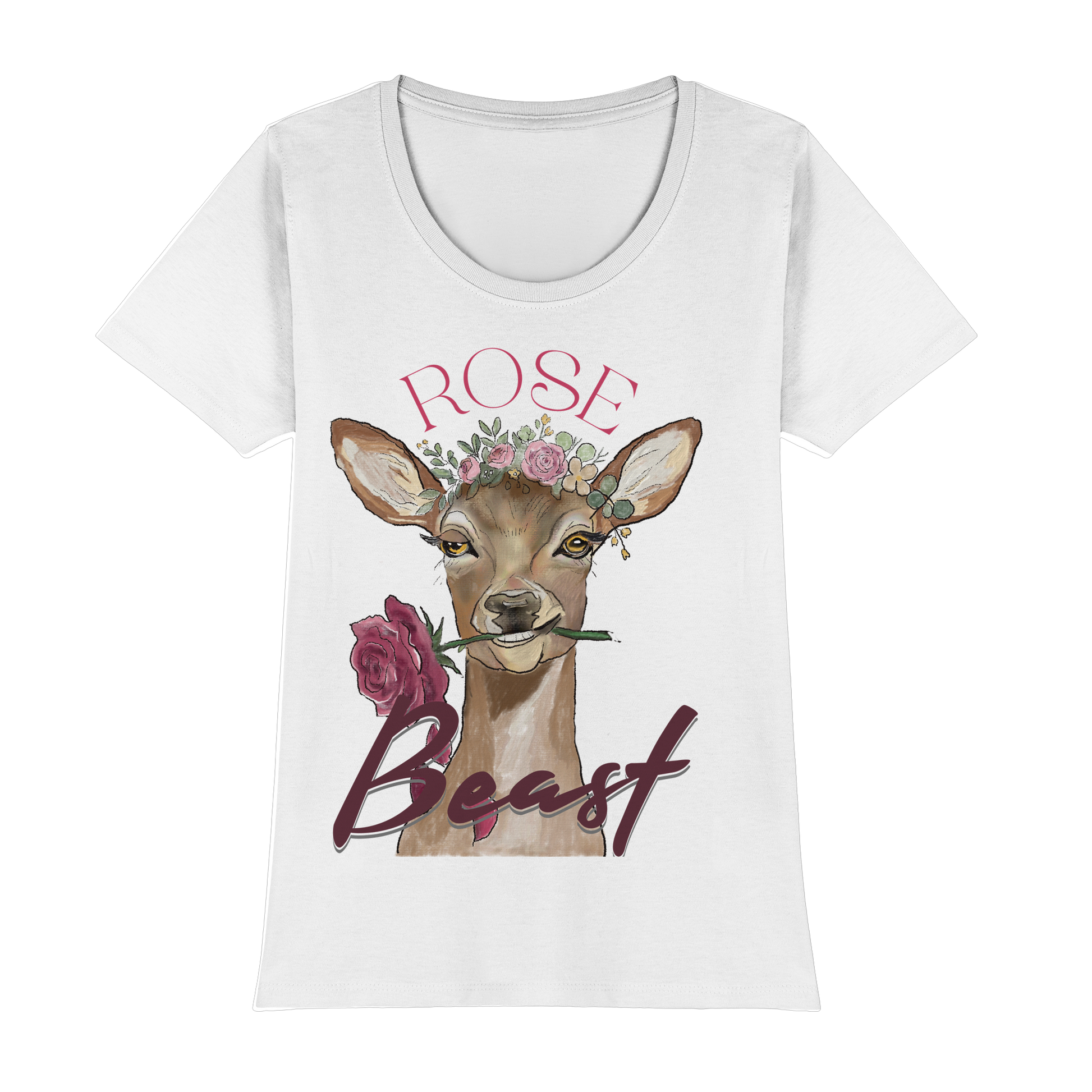 Bio T-Shirt Kallis Rose Beast (Frontprint) - Womens Premium Classic T-Shirt